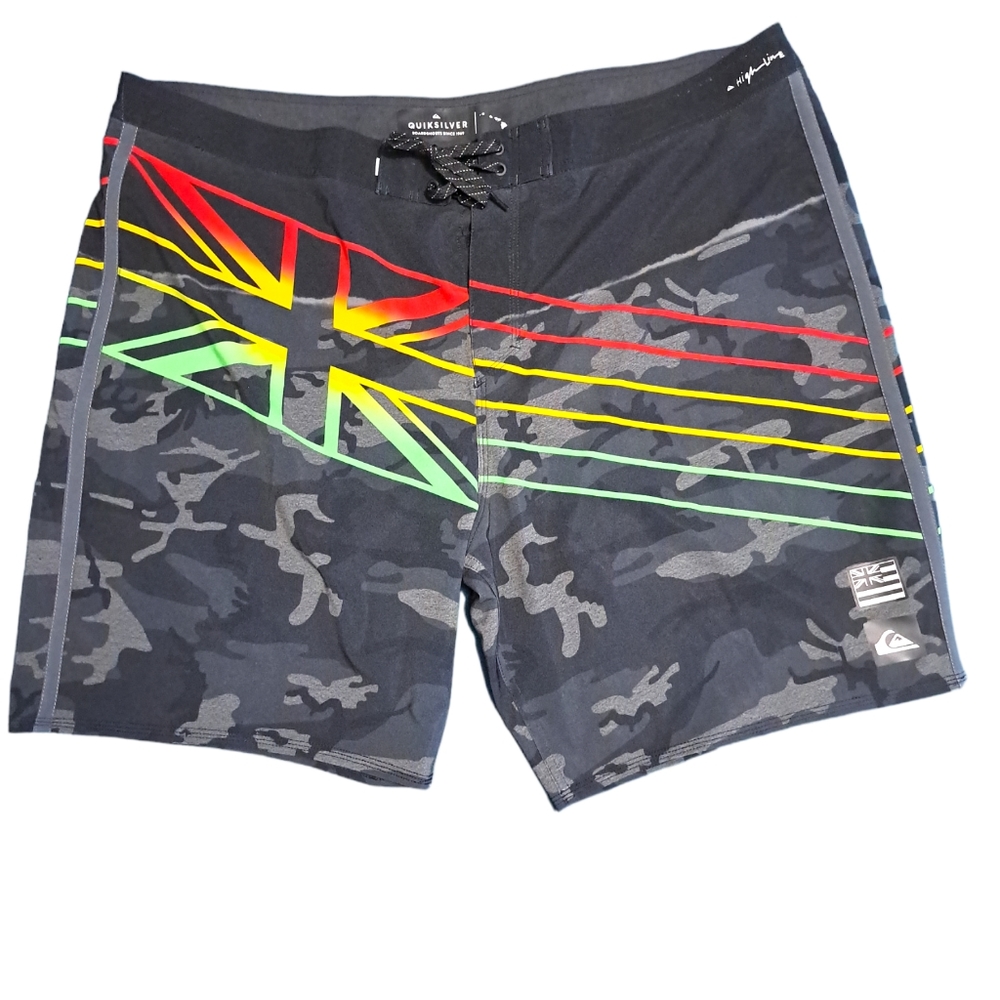 Quiksilver Highline Hawaii Serious Boardshorts - Gold Size 44 Like New